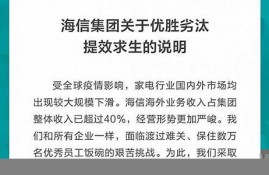 海信回应员工裁员传闻：一切正常，无裁员计划