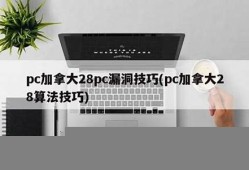 pc加拿大28漏洞技巧(pc加拿大28有多假)