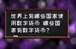 使用数字货币的国家有哪些(数字货币使用最多的国家)